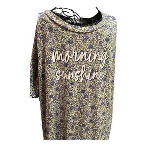 Women’s Secret Treasures Night Gown Sz 1X-2X Floral “Morning Sunshine” Pockets!!